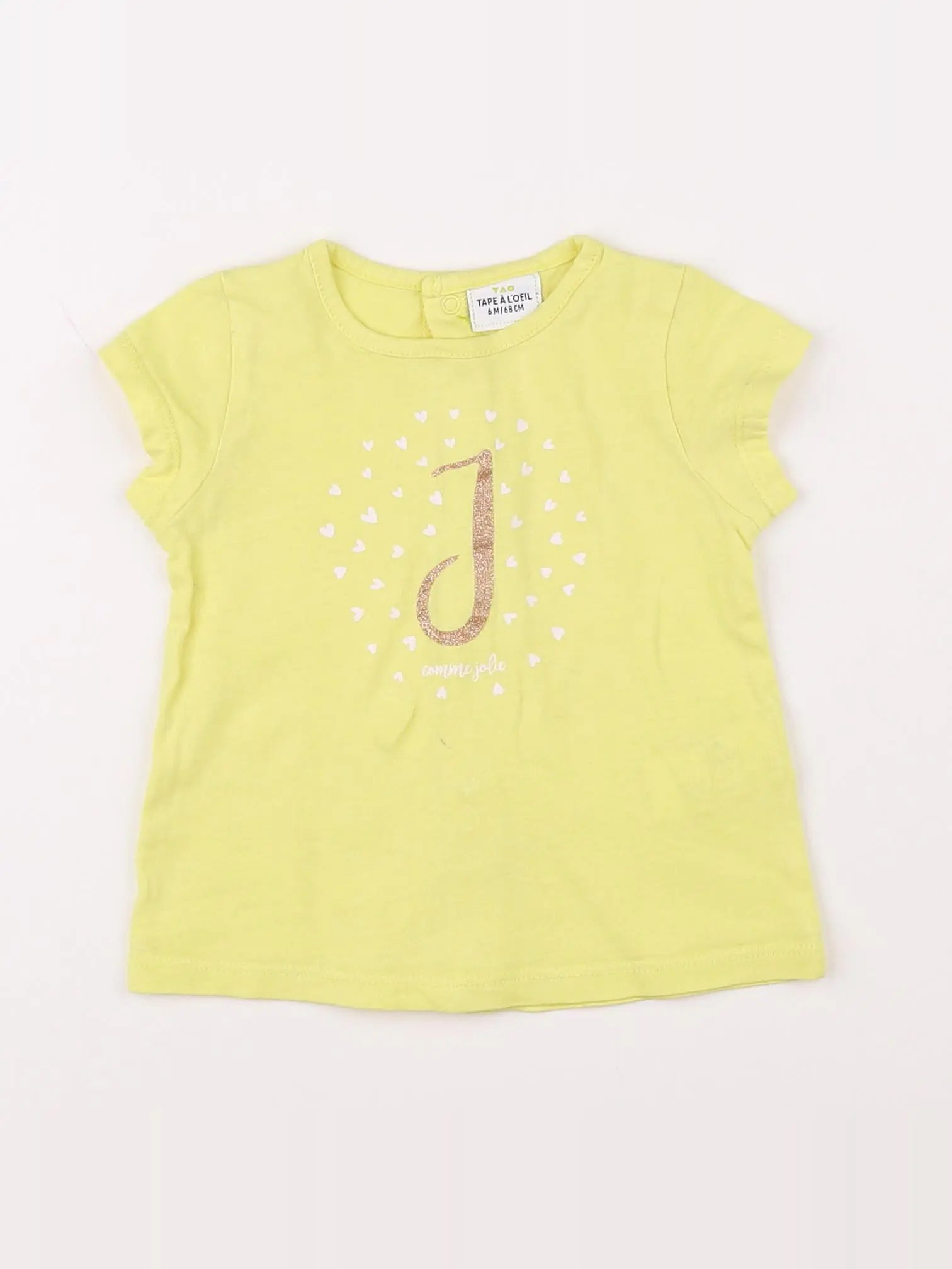 Tape à l'oeil - tee-shirt jaune - 6 mois