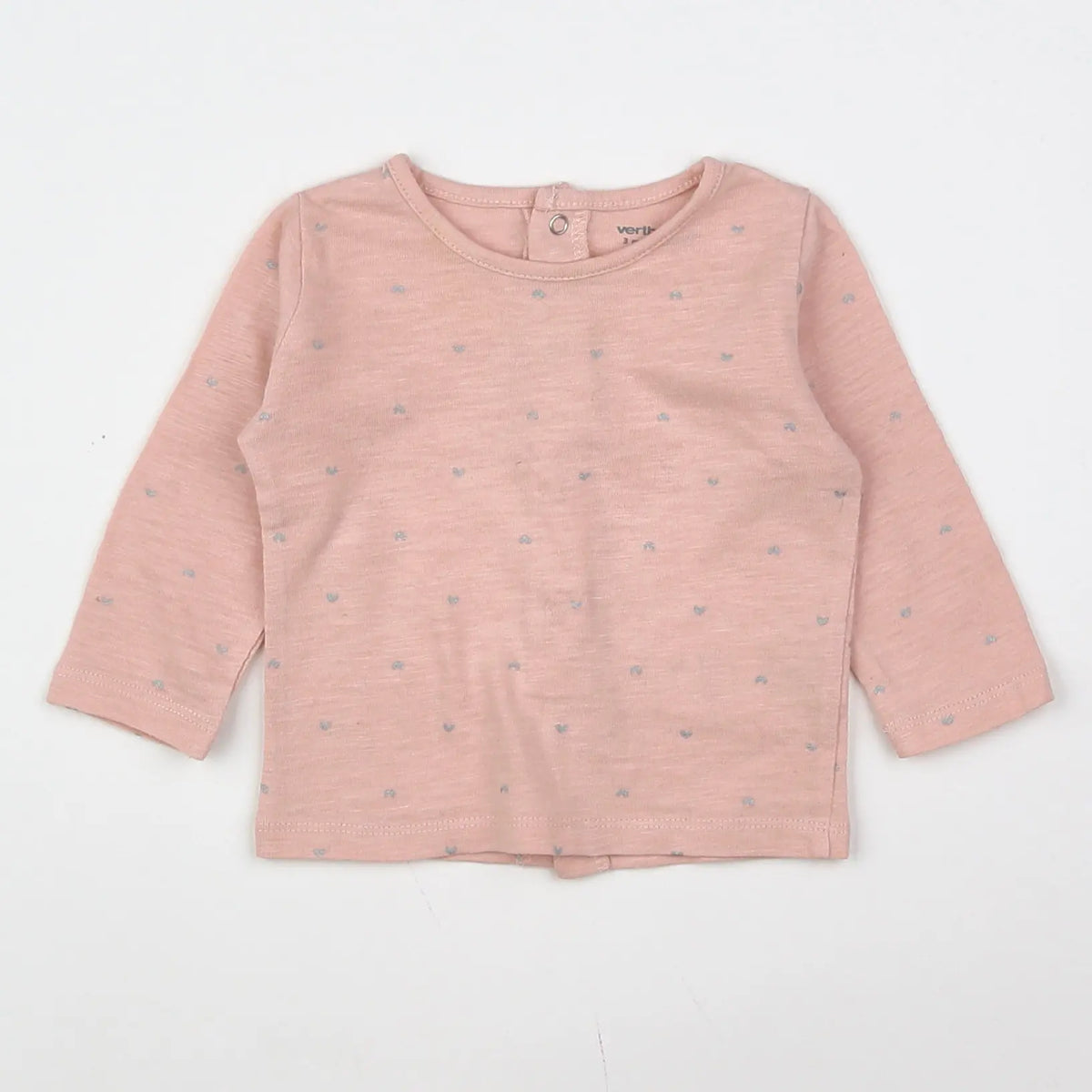 Vertbaudet - tee-shirt rose, gris - 3 mois