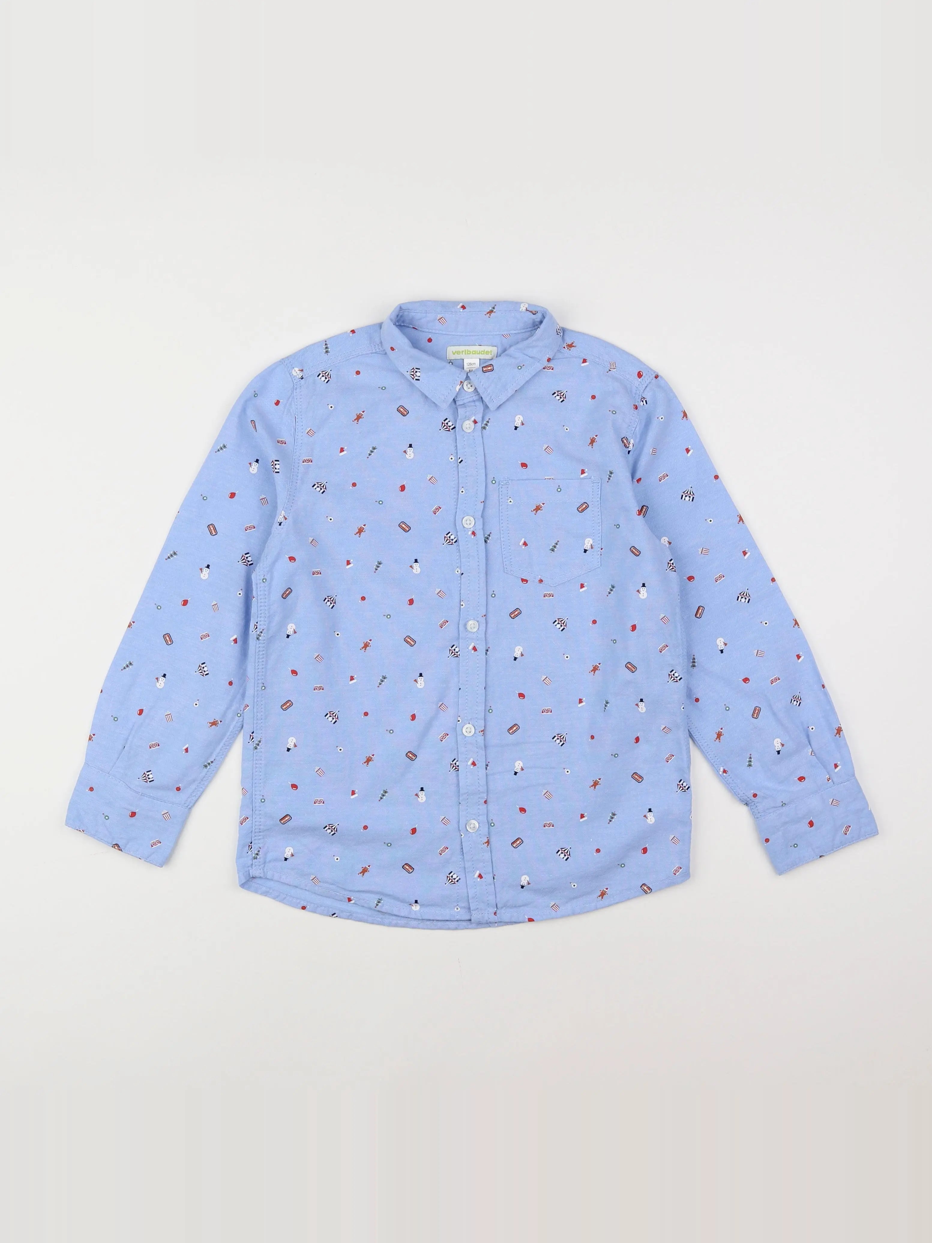 Vertbaudet - chemise bleu - 8 ans