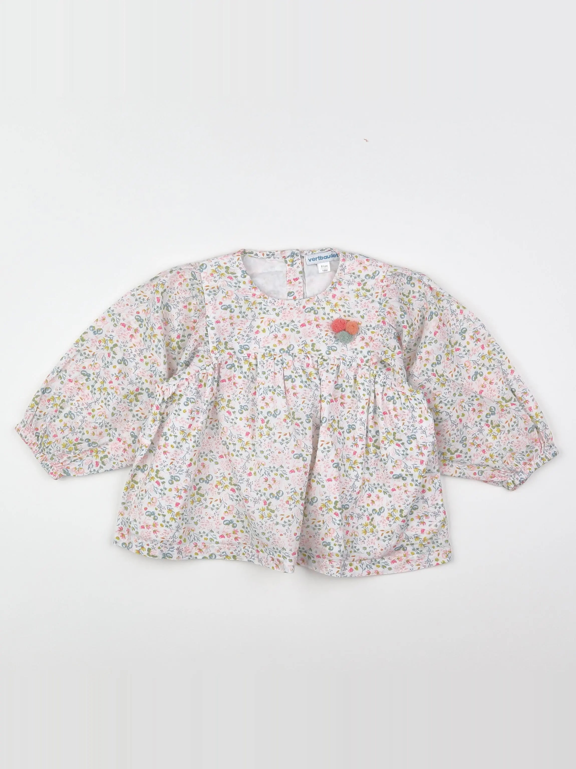 Vertbaudet - blouse multicolore - 18 mois