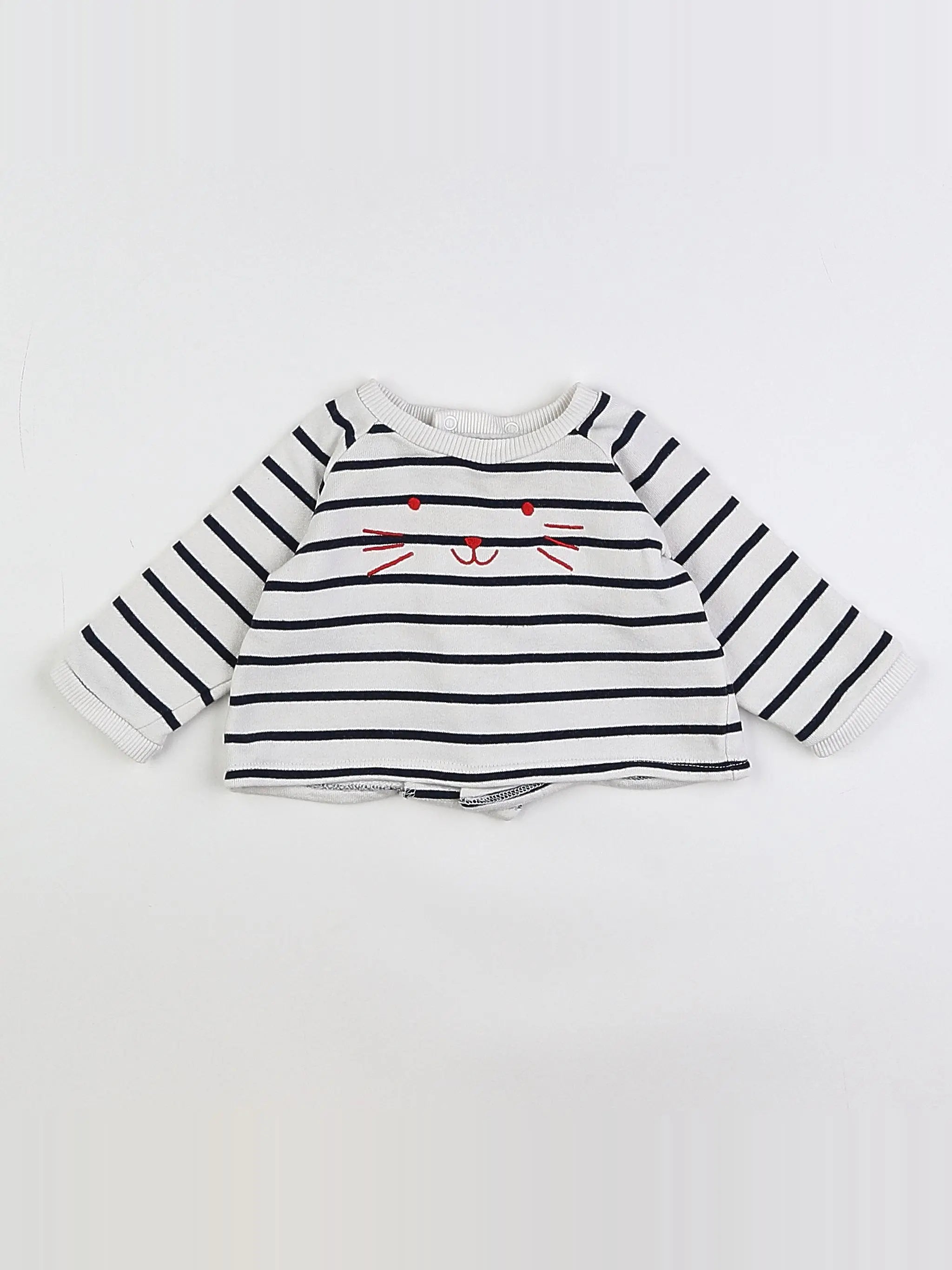 Boutchou - sweat blanc - 3 mois