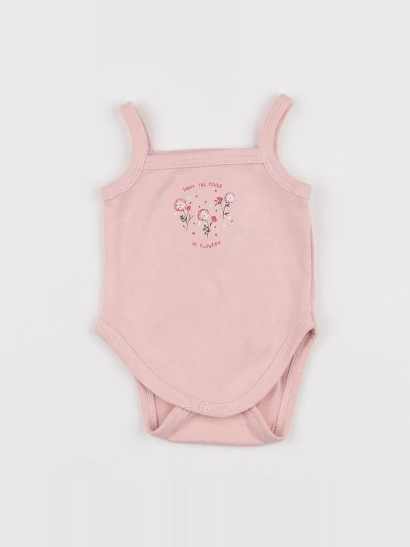 Vertbaudet - body rose - 0 mois