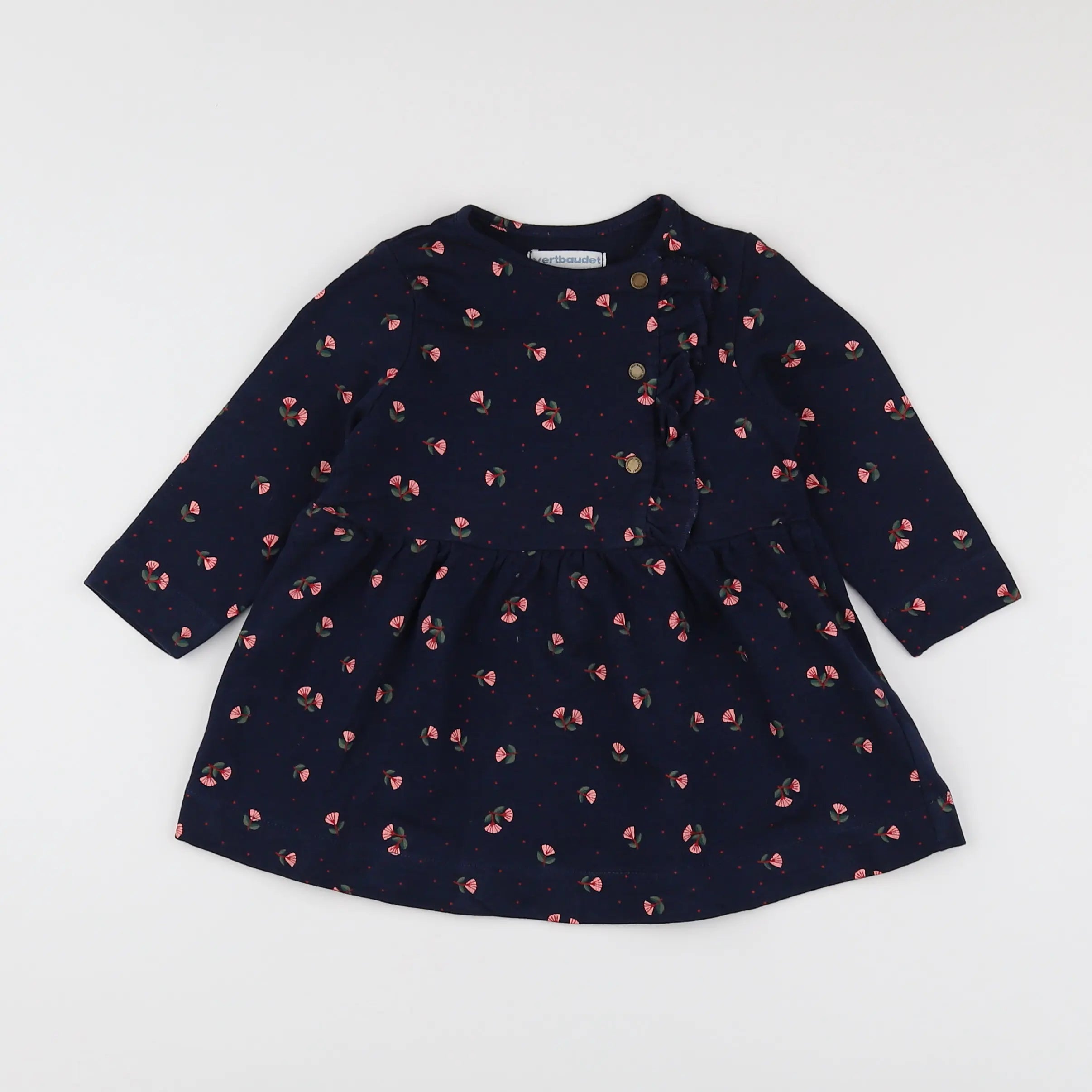 Vertbaudet - robe multicolore - 12 mois