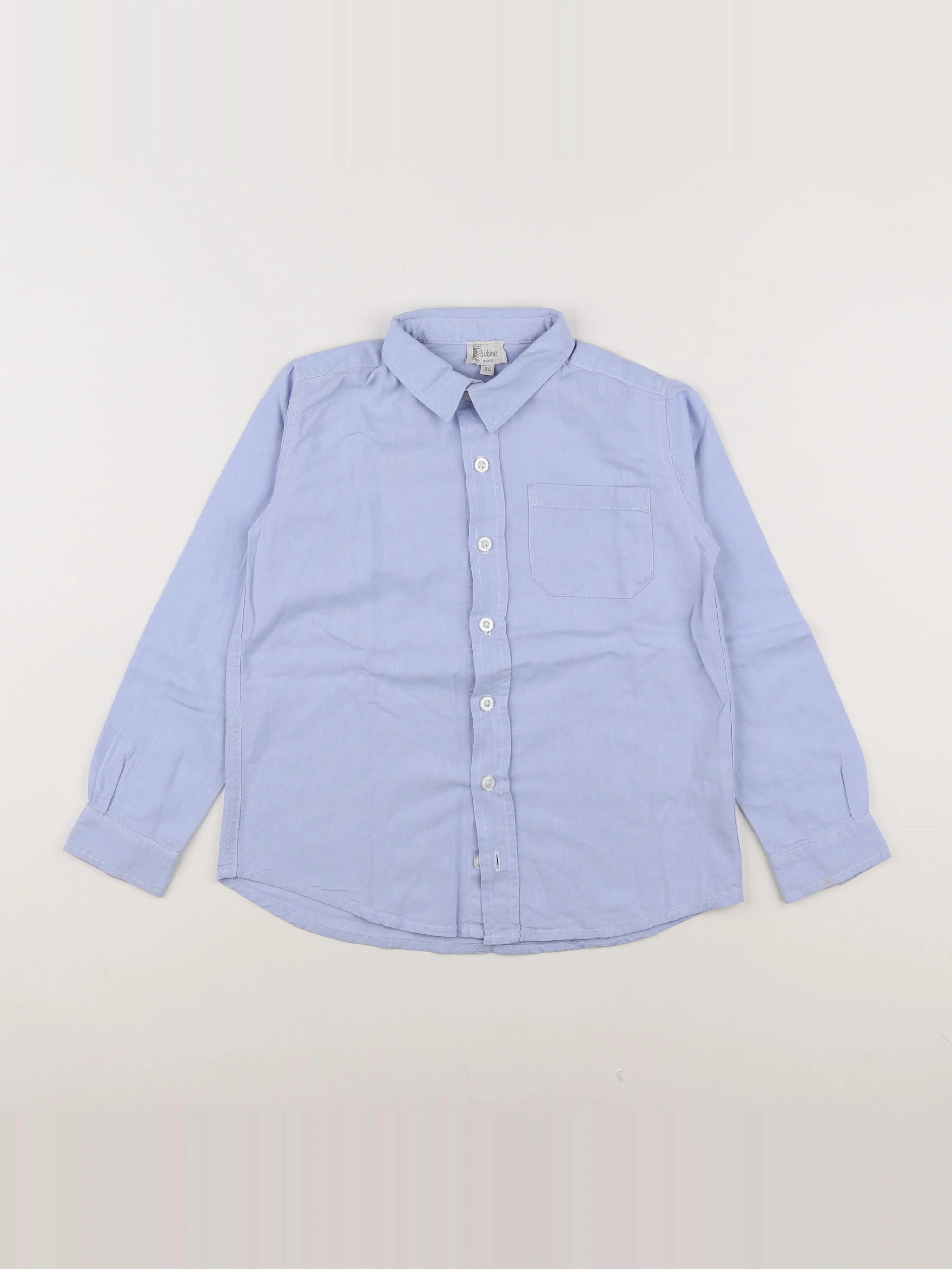Bobine - chemise bleu - 8 ans