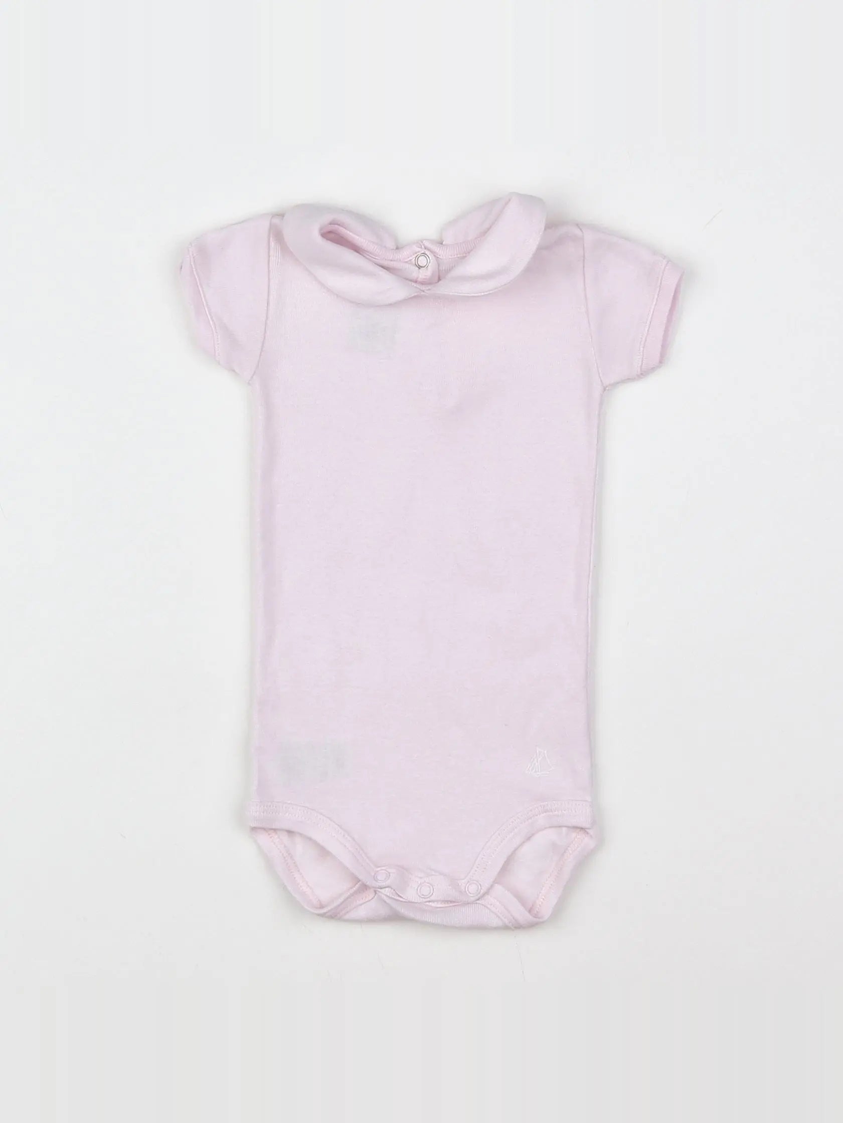 Petit Bateau - body à col rose - 3 mois