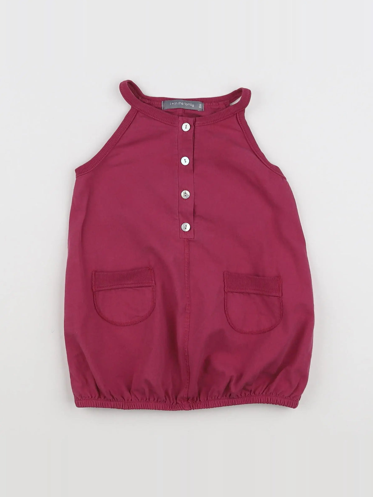 1+ In the family - robe rose - 6 mois