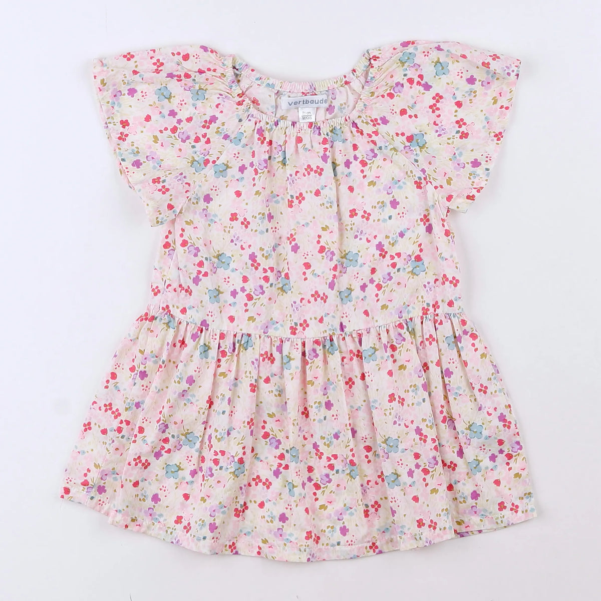 Vertbaudet - robe multicolore - 9 mois