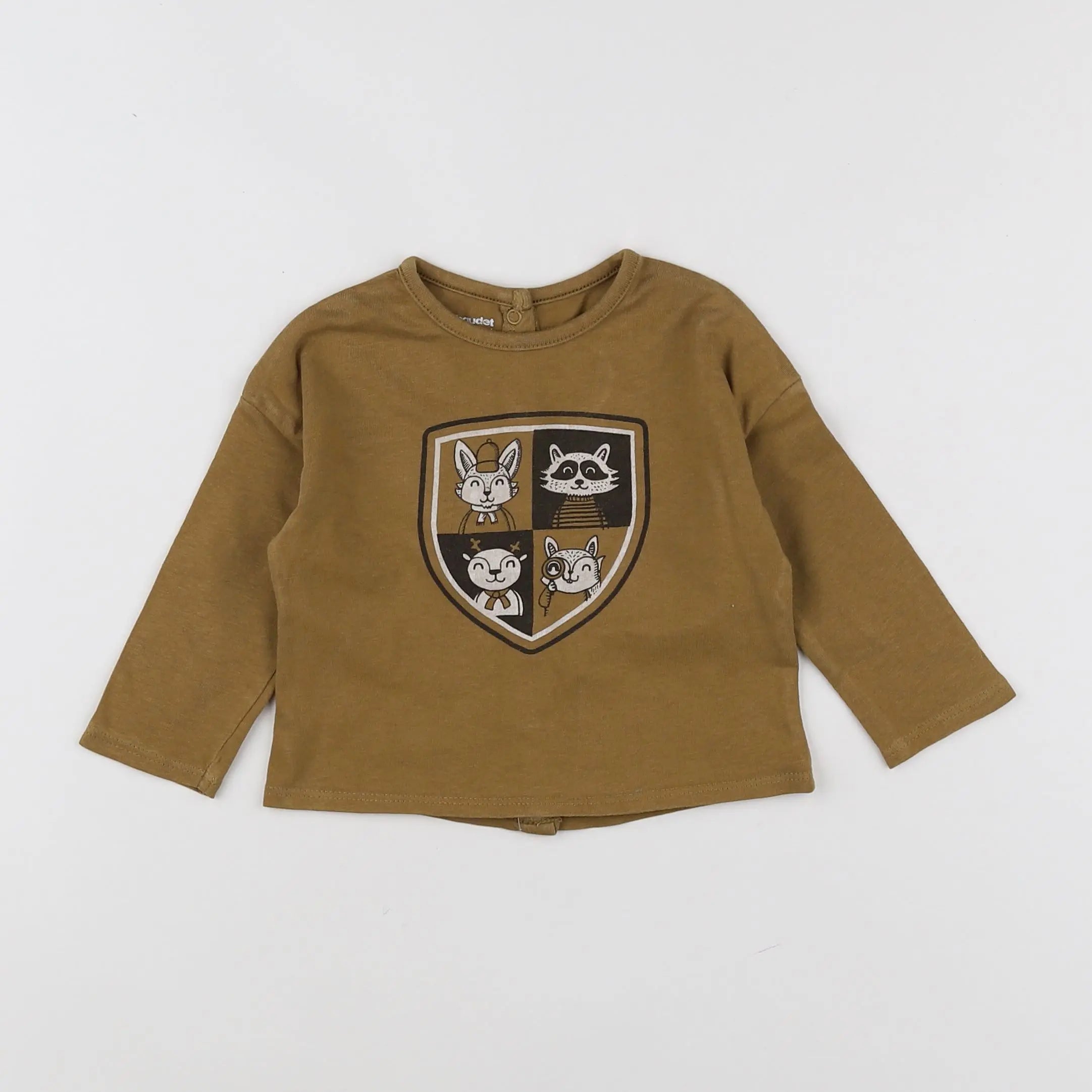 Vertbaudet - tee-shirt marron - 6 mois