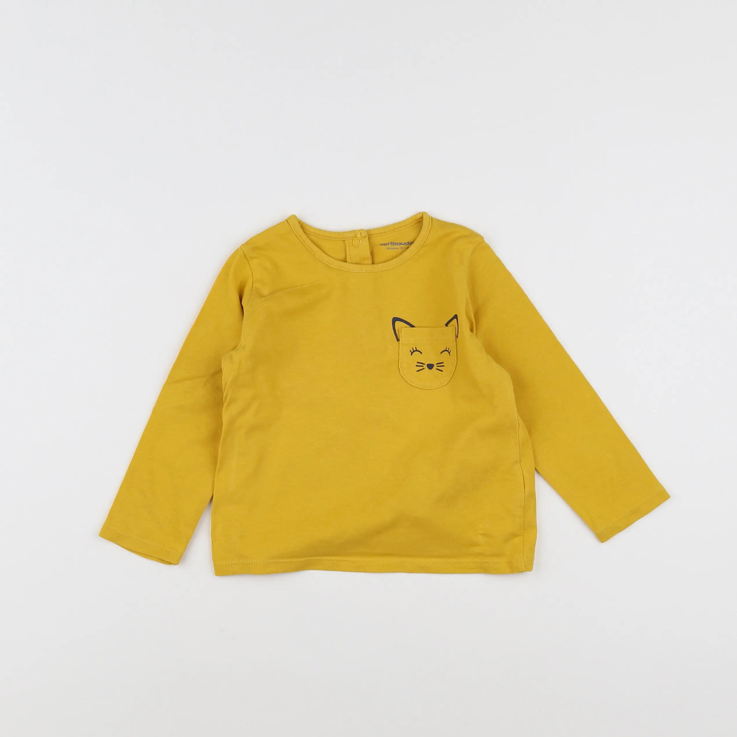 Vertbaudet - tee-shirt jaune - 6 mois