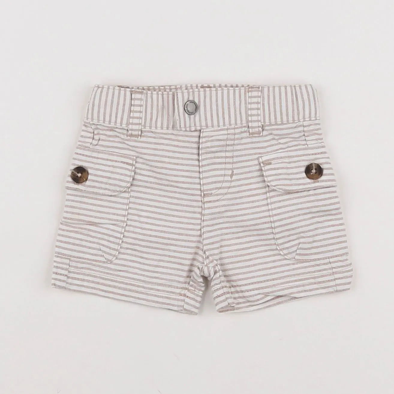 Vertbaudet - short beige - 3 mois