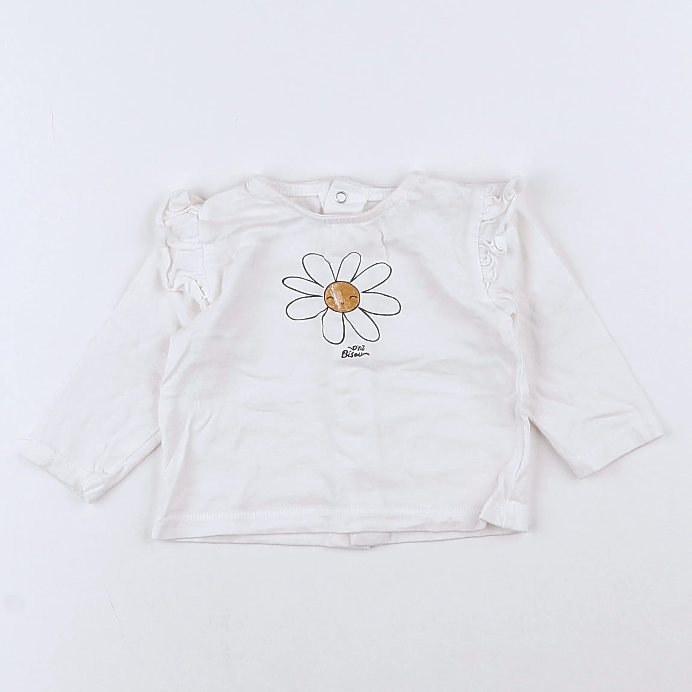 Vertbaudet - tee-shirt blanc - 3 mois