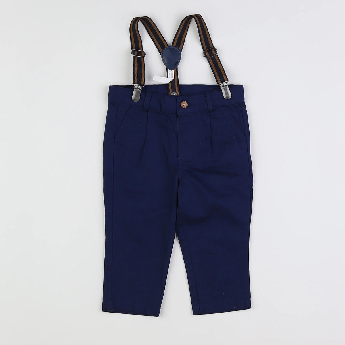 Vertbaudet - pantalon bleu - 12 mois