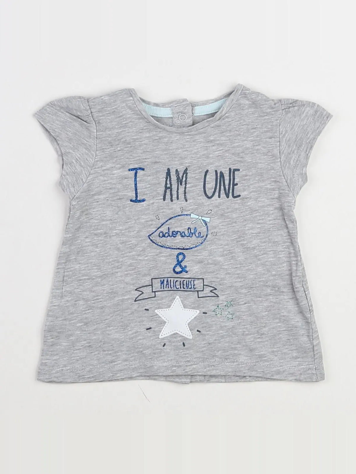 Vertbaudet - tee-shirt gris - 3 mois