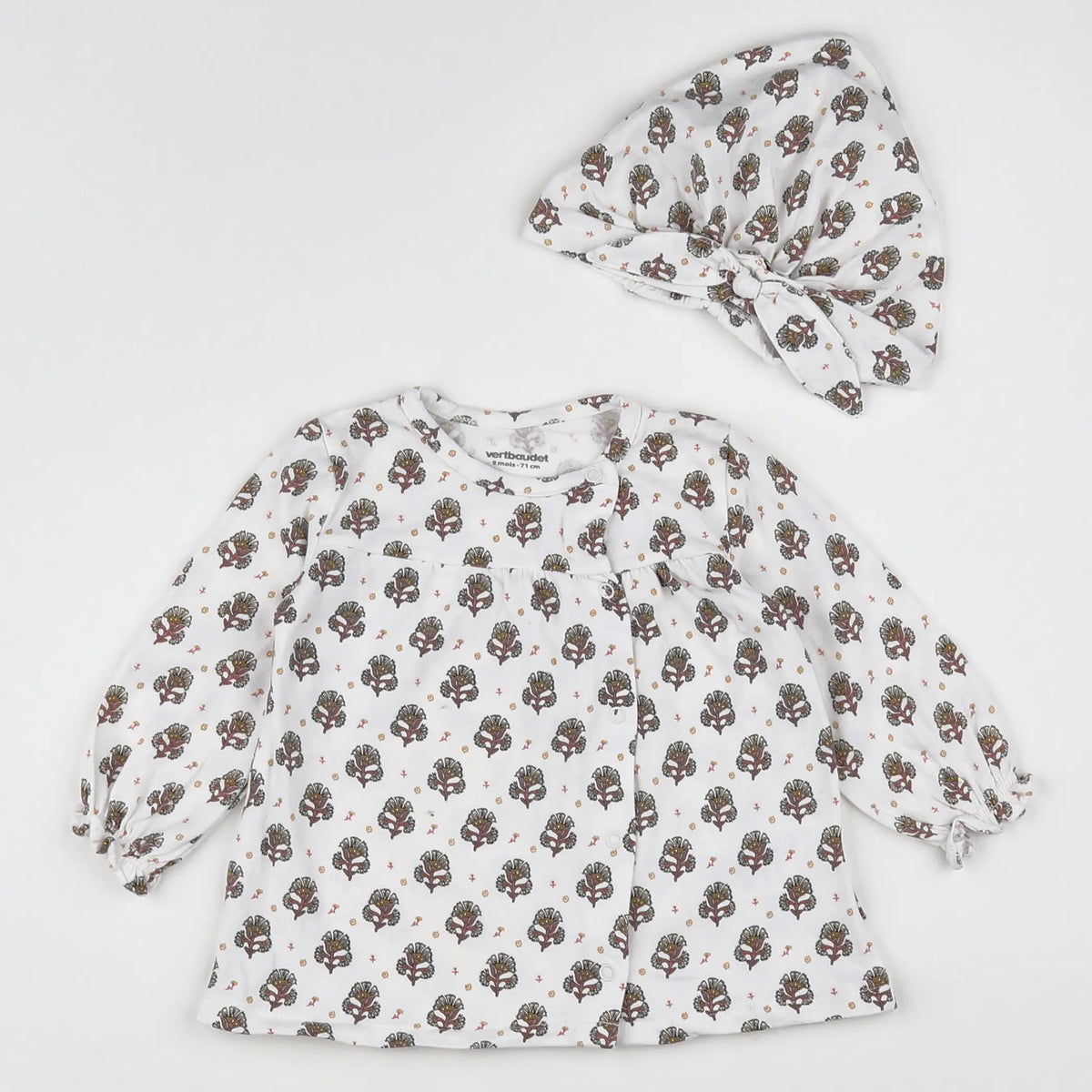 Vertbaudet - tee-shirt blanc - 9 mois