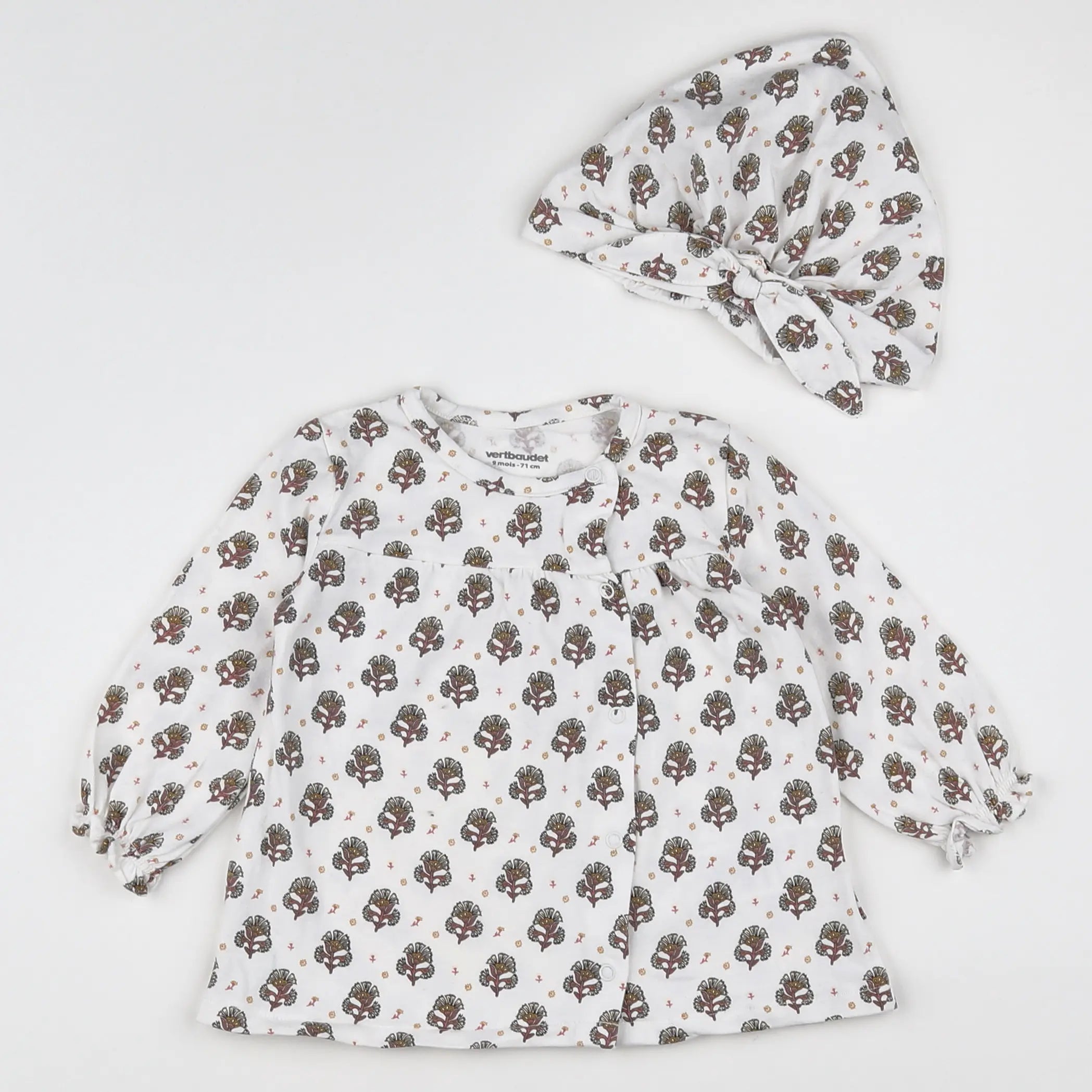 Vertbaudet - tee-shirt blanc - 9 mois