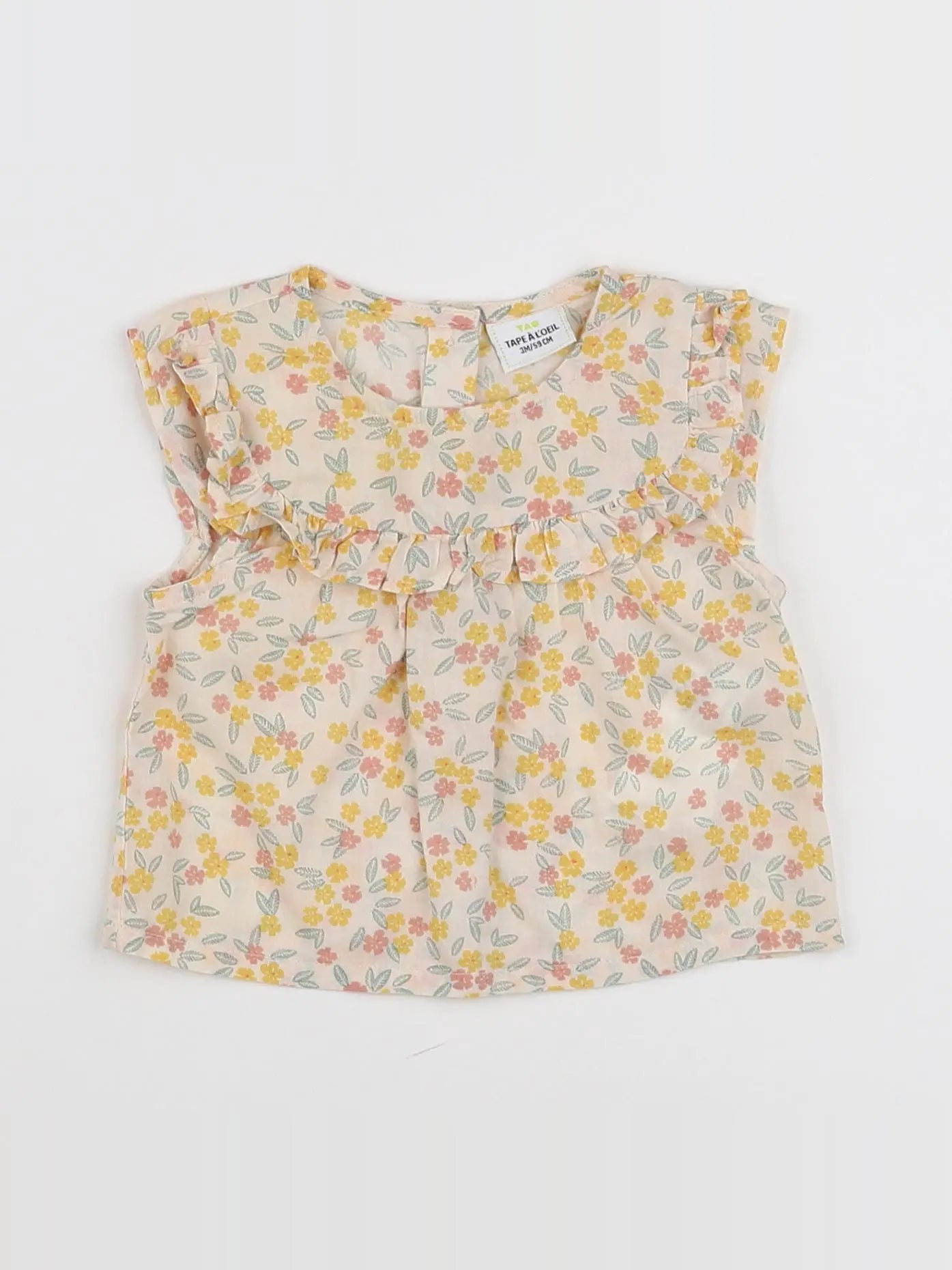 Tape à l'oeil - blouse jaune, vert - 3 mois