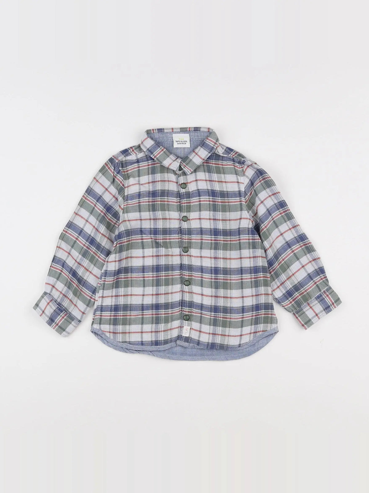 Tape à l'oeil - chemise bleu, vert - 3 ans