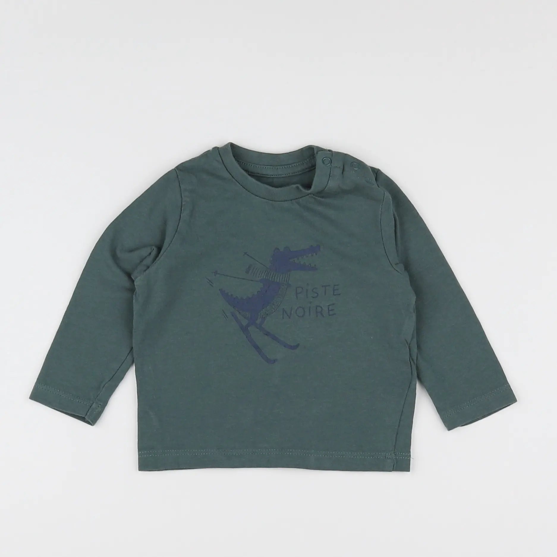 Vertbaudet - tee-shirt vert - 6 mois