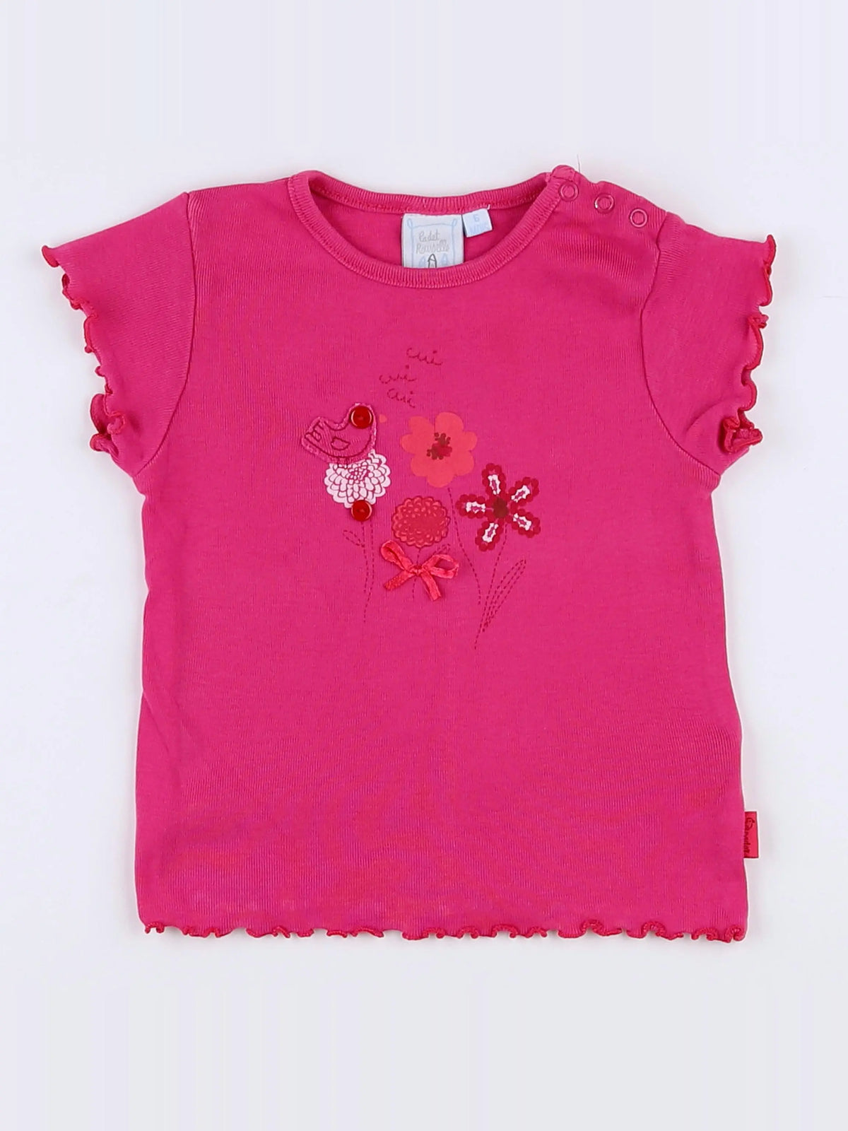 Cadet Rousselle - tee-shirt rose - 6 mois