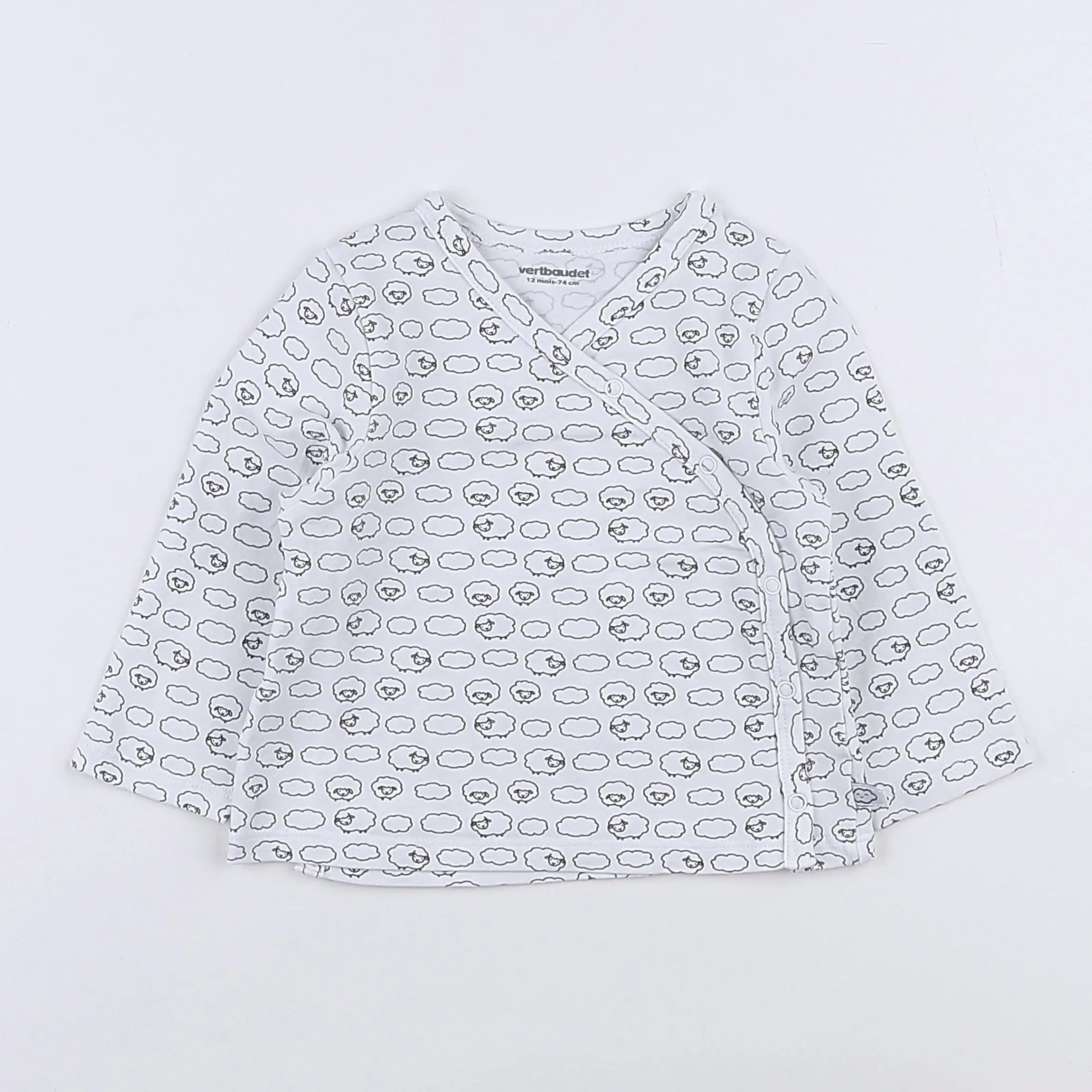 Vertbaudet - tee-shirt gris - 12 mois