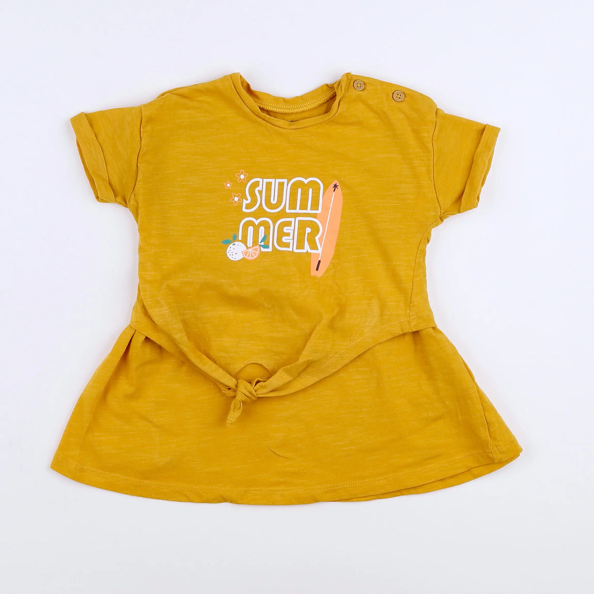 Vertbaudet - robe jaune - 12 mois