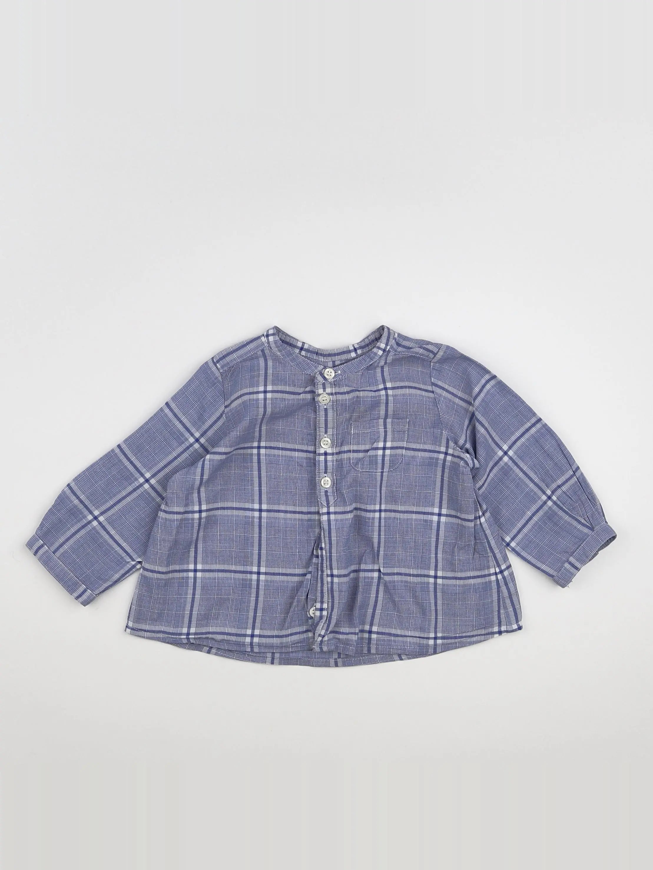 Bonpoint - blouse bleu, blanc - 6 mois