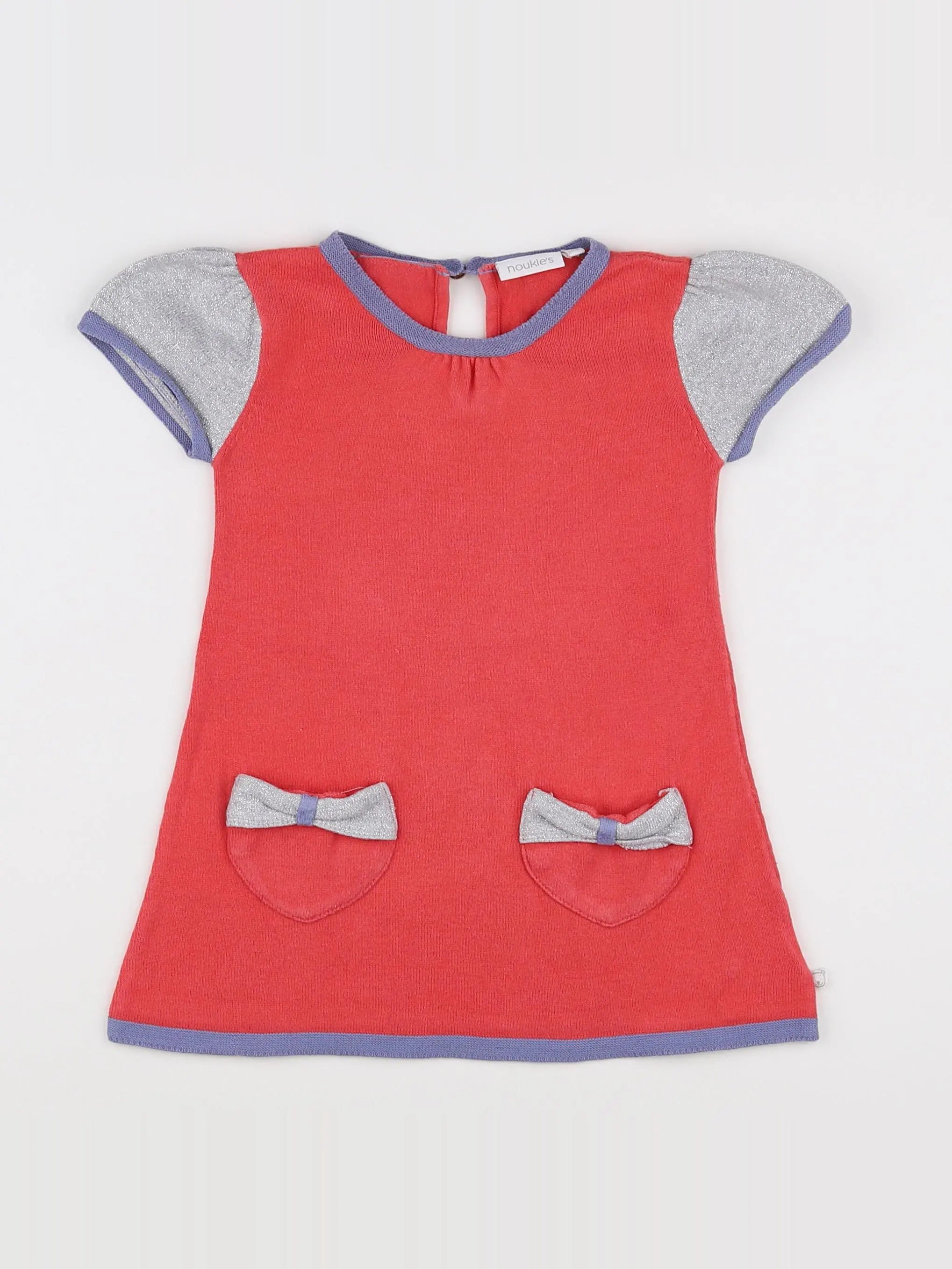 Noukie's - robe orange, argent - 2 ans