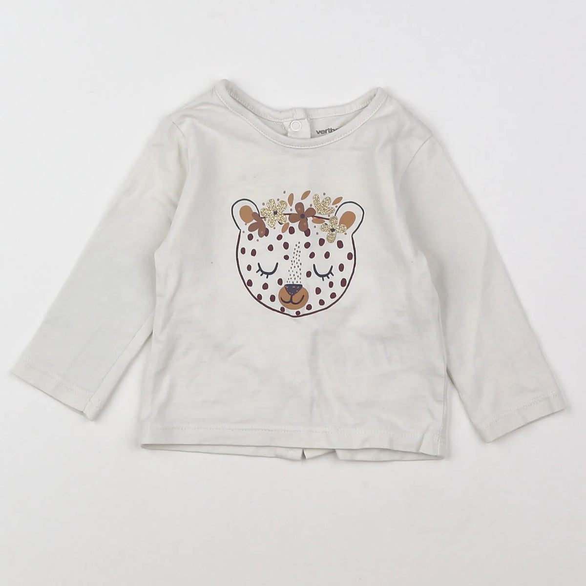 Vertbaudet - tee-shirt blanc - 3 mois
