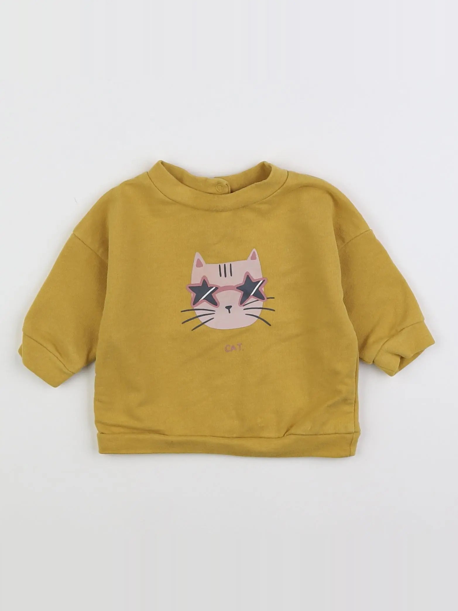 Vertbaudet - sweat jaune - 3 mois