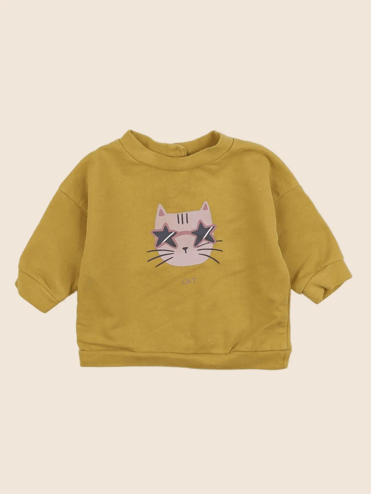 Vertbaudet - sweat jaune - 3 mois