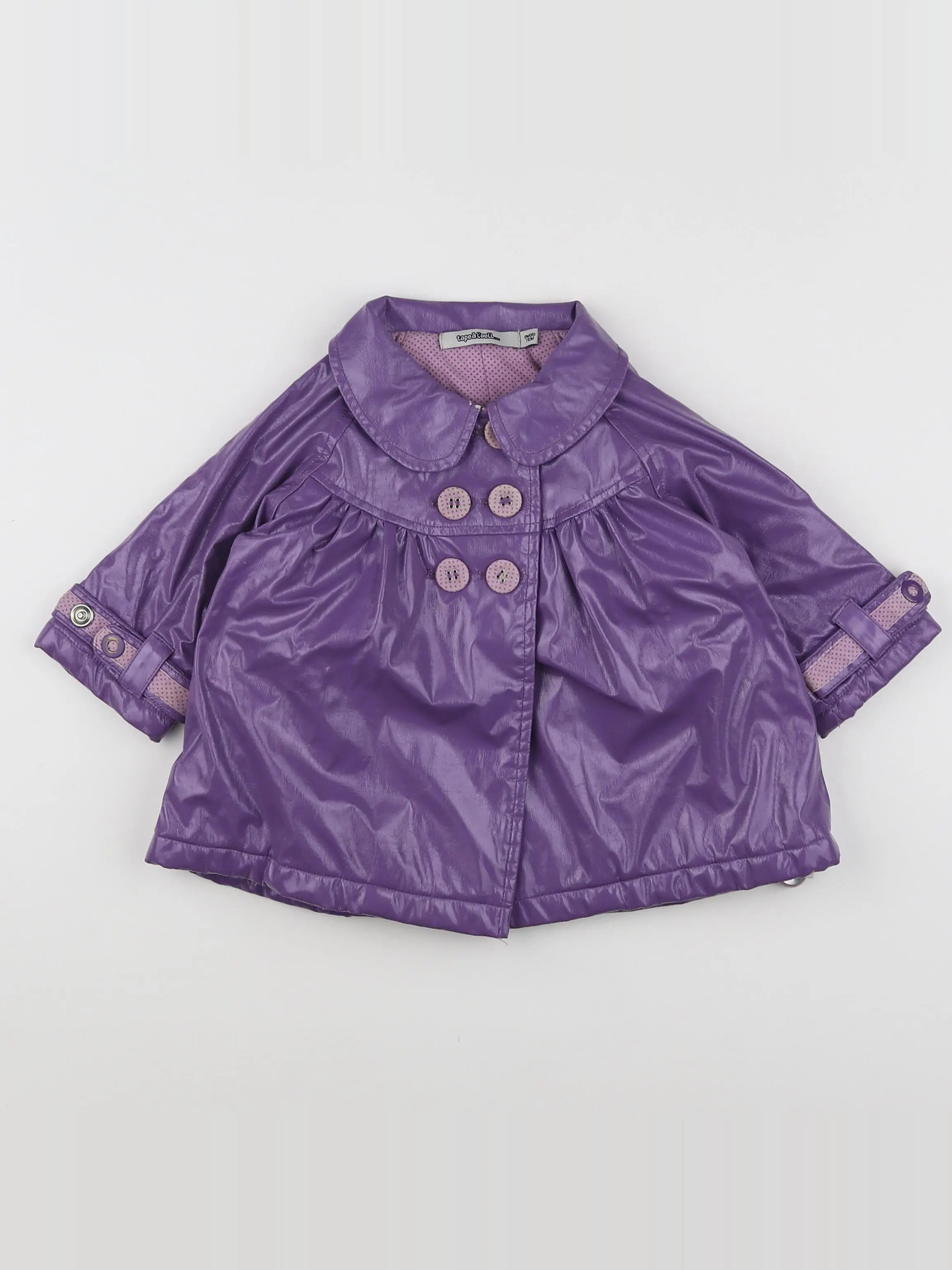 Tape à l'oeil - imperméable violet - 9 mois