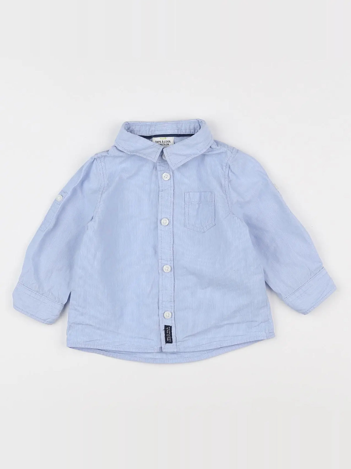 Tape à l'oeil - chemise bleu - 12 mois