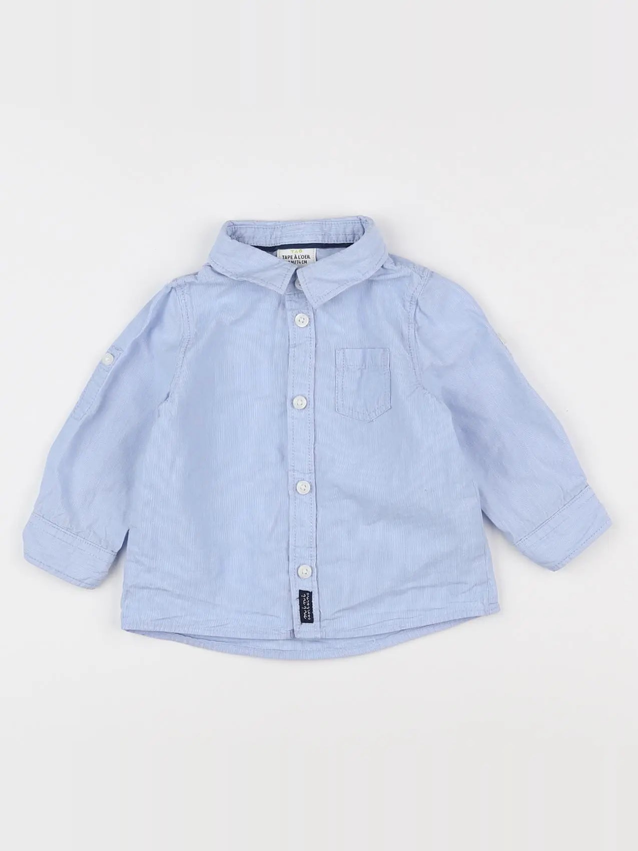 Tape à l'oeil - chemise bleu - 12 mois