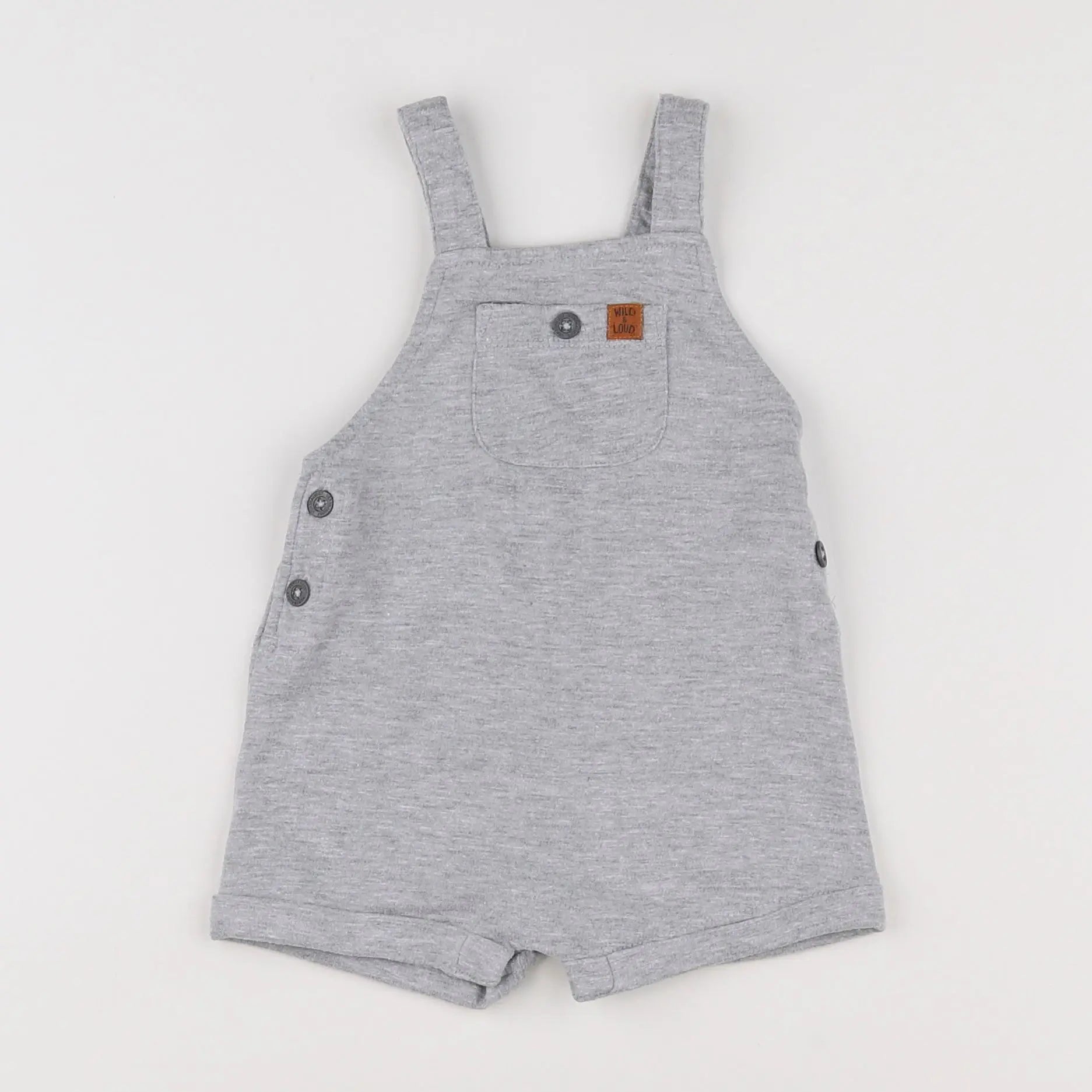 Vertbaudet - salopette gris - 6 mois