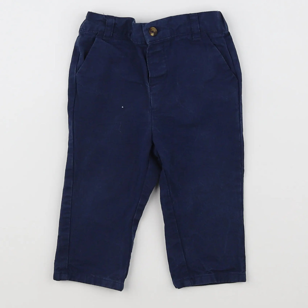 Vertbaudet - pantalon bleu - 12 mois
