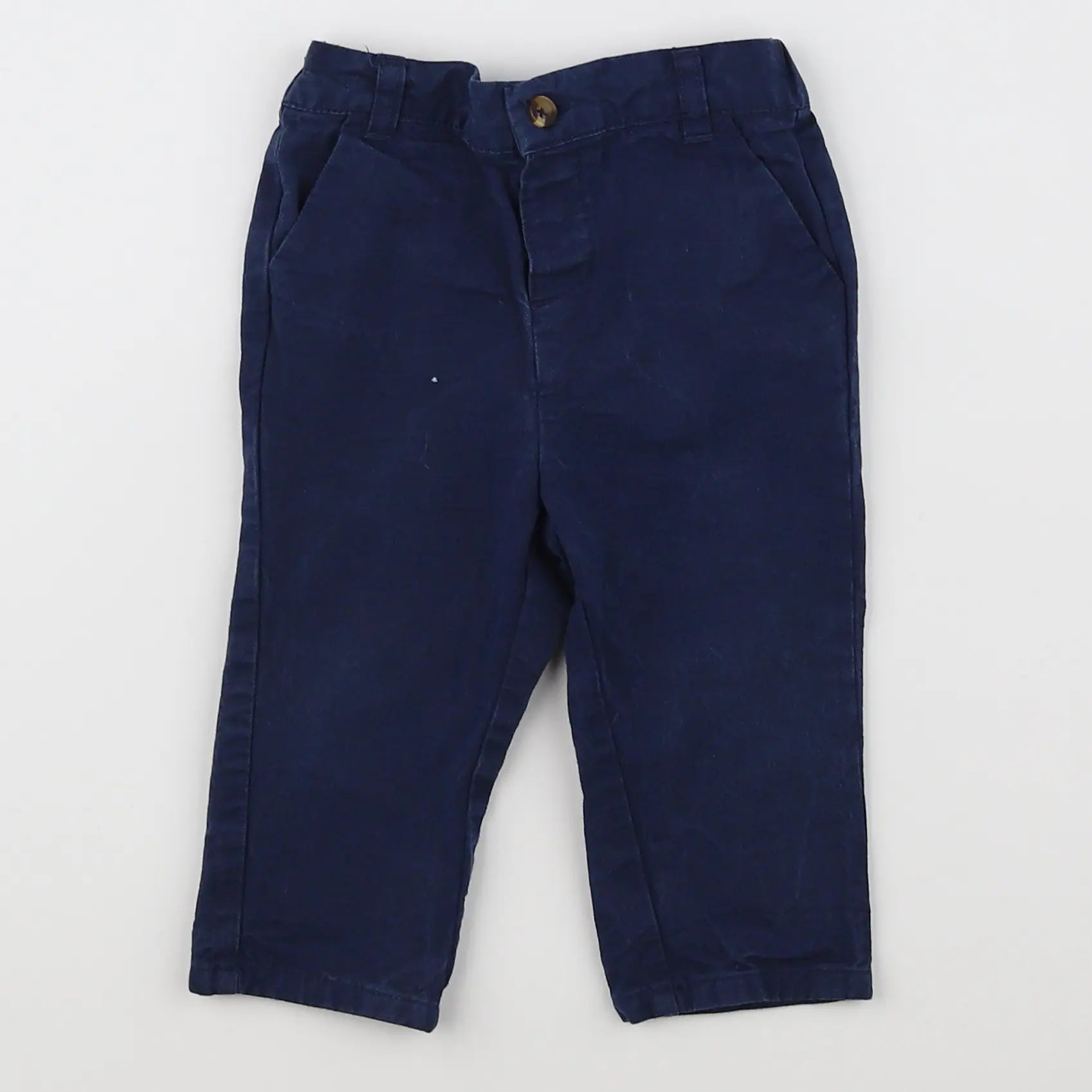 Vertbaudet - pantalon bleu - 12 mois