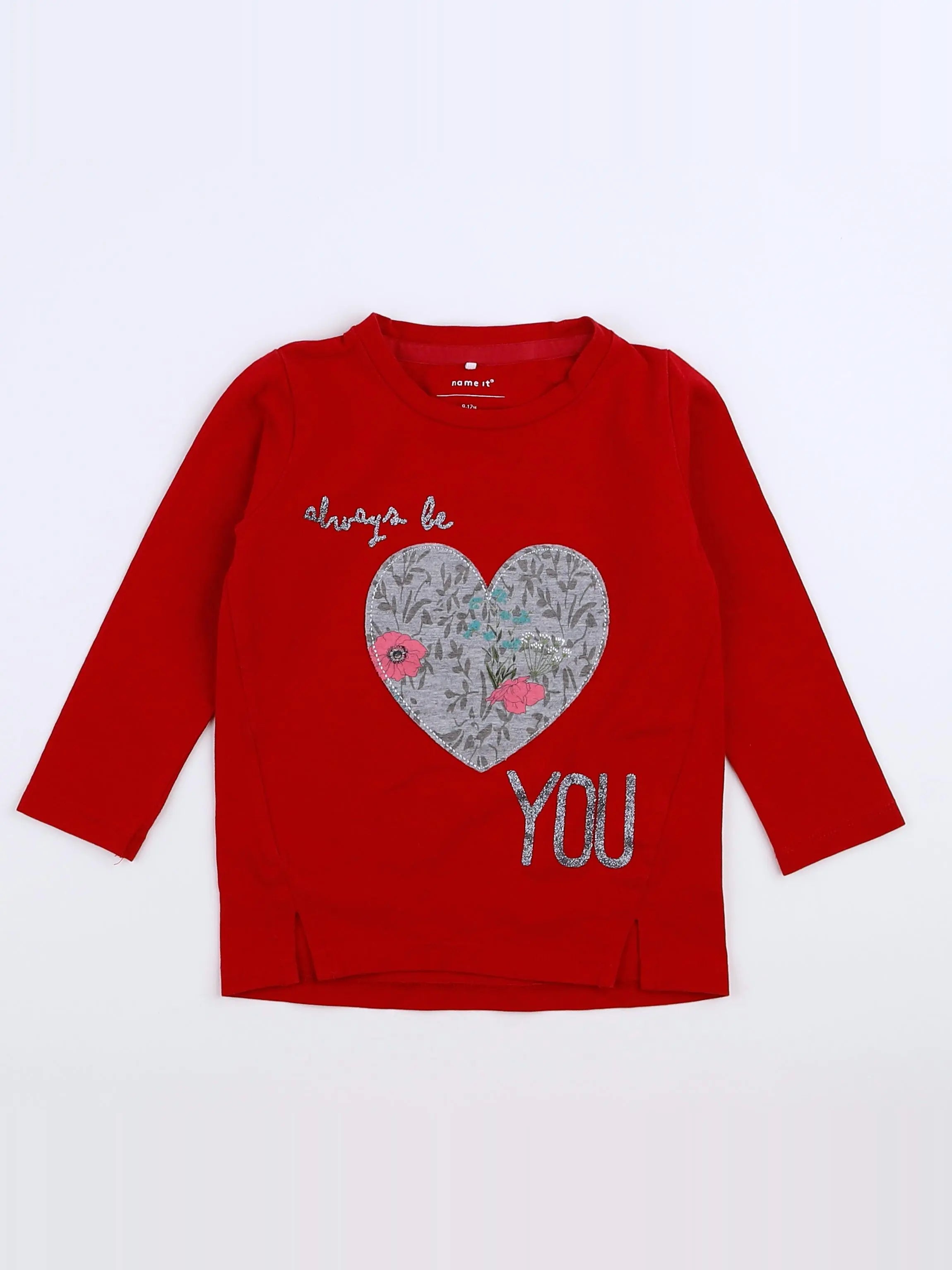 Name it - tee-shirt rouge - 9/12 mois