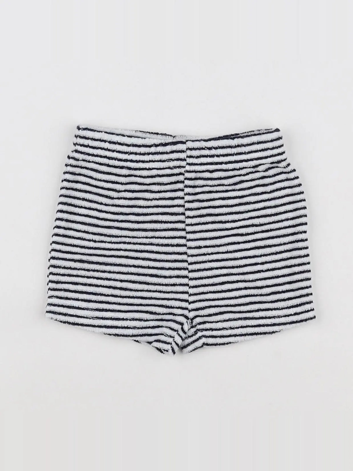 Vertbaudet - short blanc, bleu - 6 mois