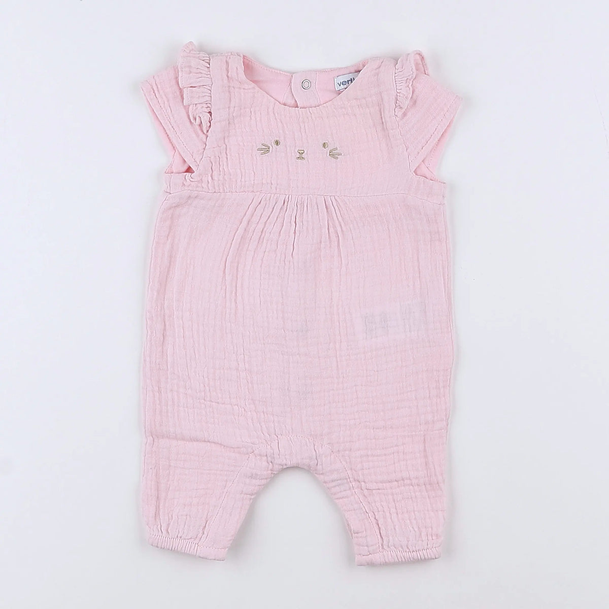 Vertbaudet - combinaison rose - 1 mois