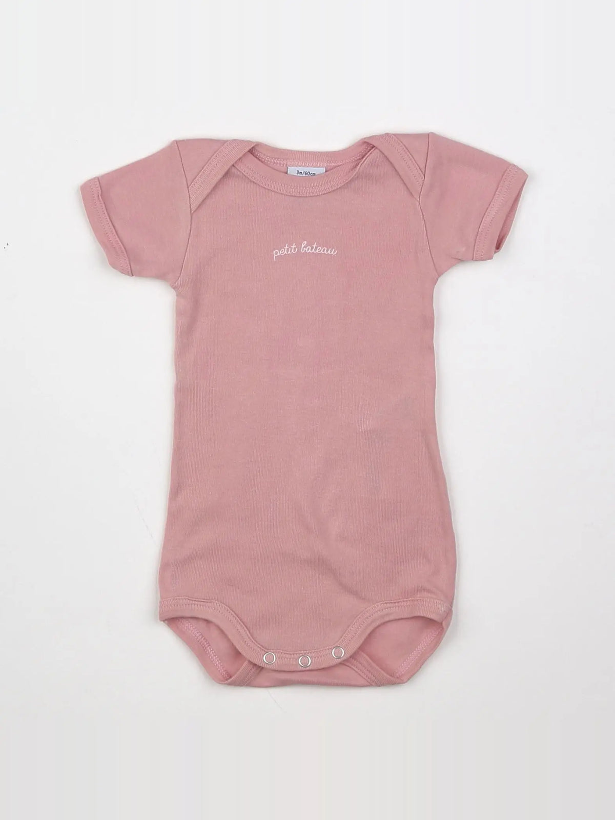 Petit Bateau - body rose - 3 mois