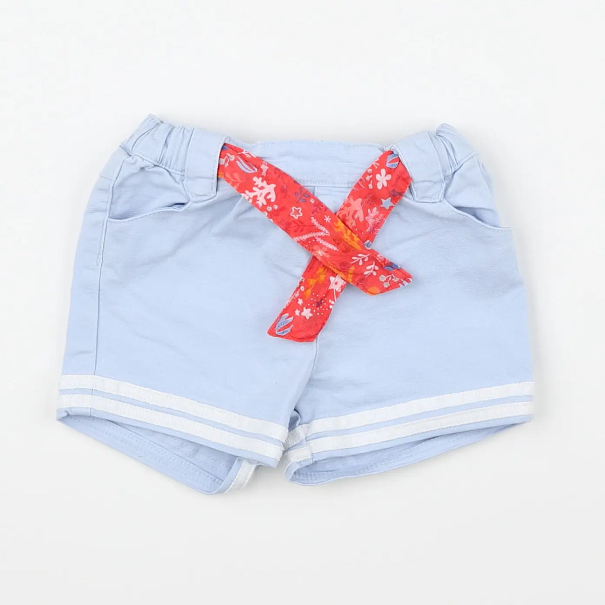 Sergent Major - short bleu, rose - 12 mois