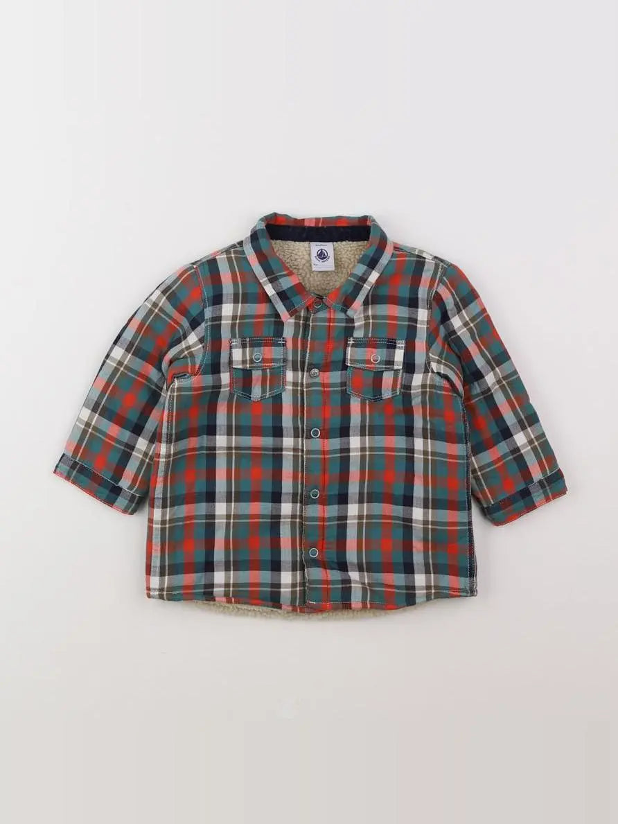 Petit Bateau - chemise multicolore - 18 mois