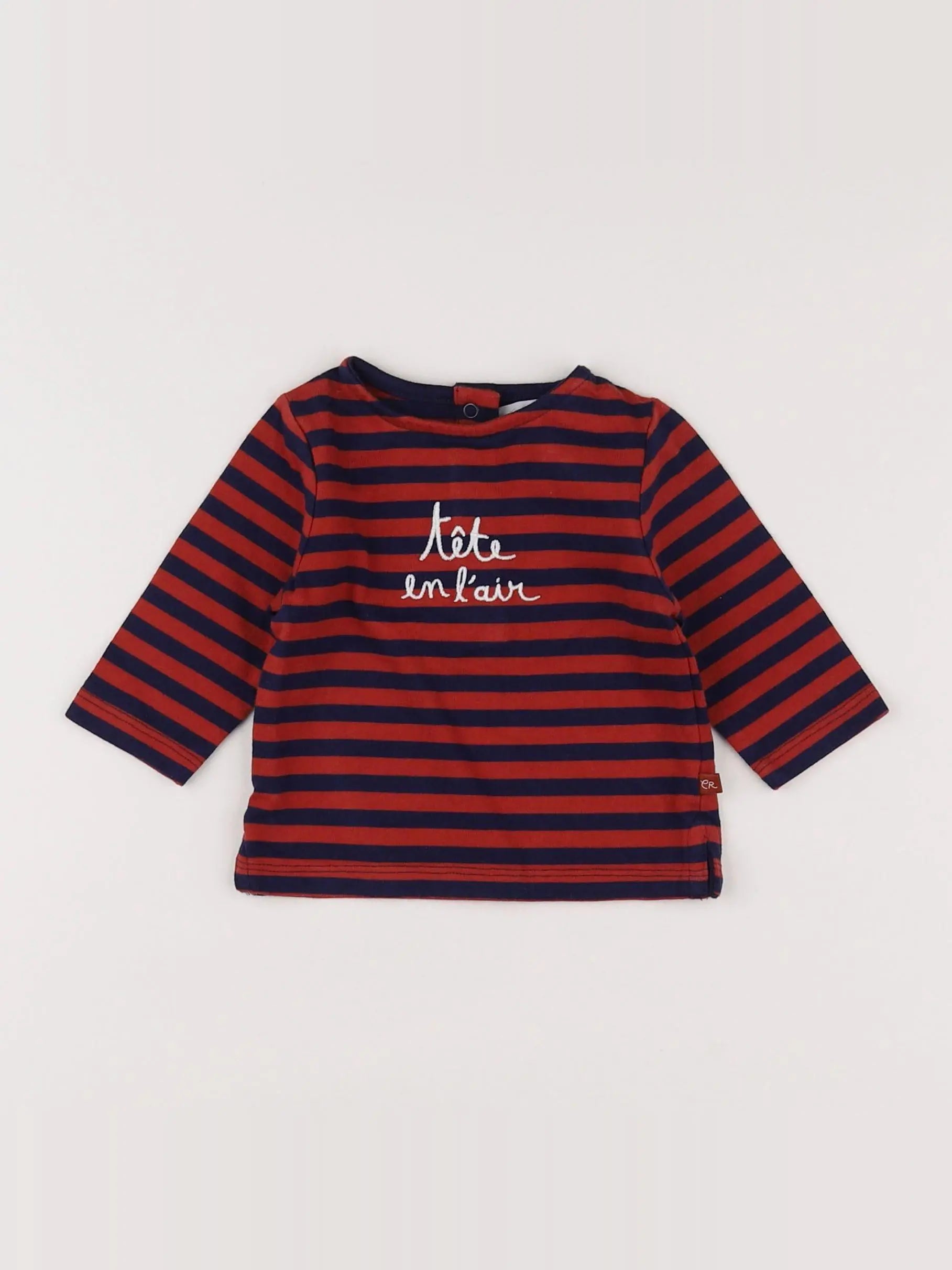 Cadet Rousselle - tee-shirt bleu, orange - 3 mois