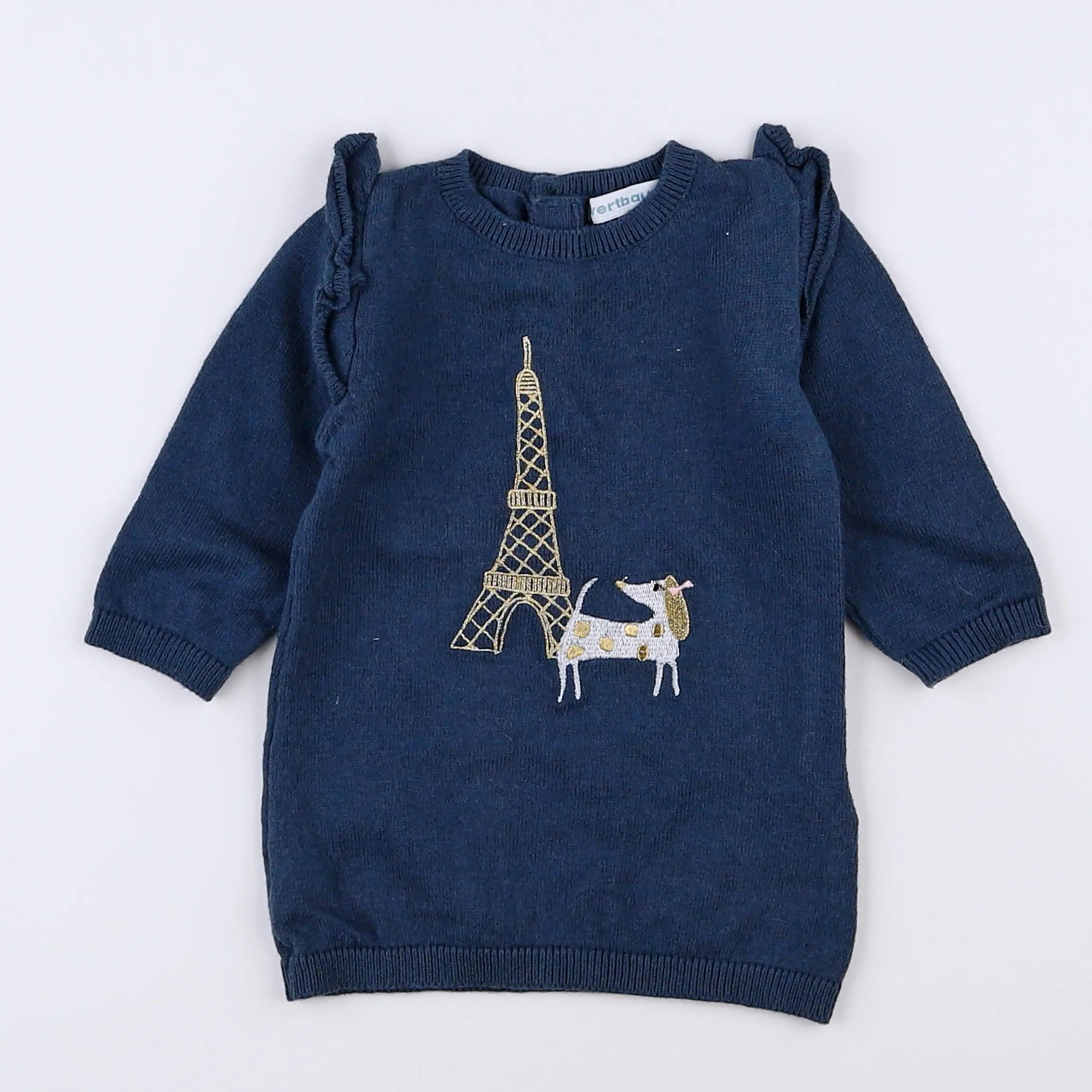 Vertbaudet - robe bleu - 3 mois
