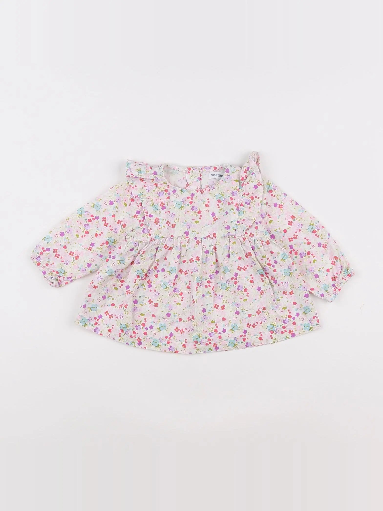 Vertbaudet - blouse multicolore - 3/6 mois