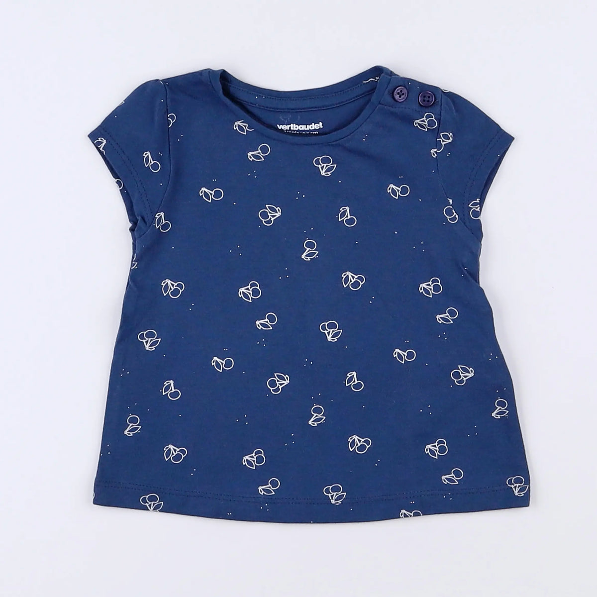 Vertbaudet - tee-shirt bleu - 3 mois