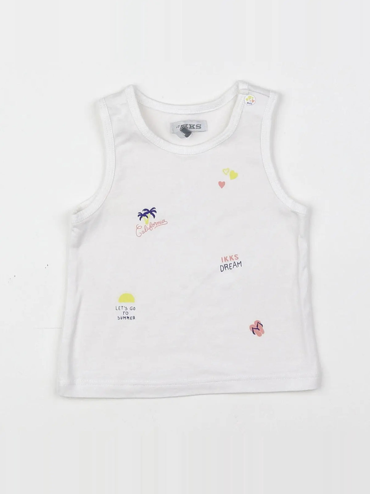 IKKS - débardeur blanc - 6 mois