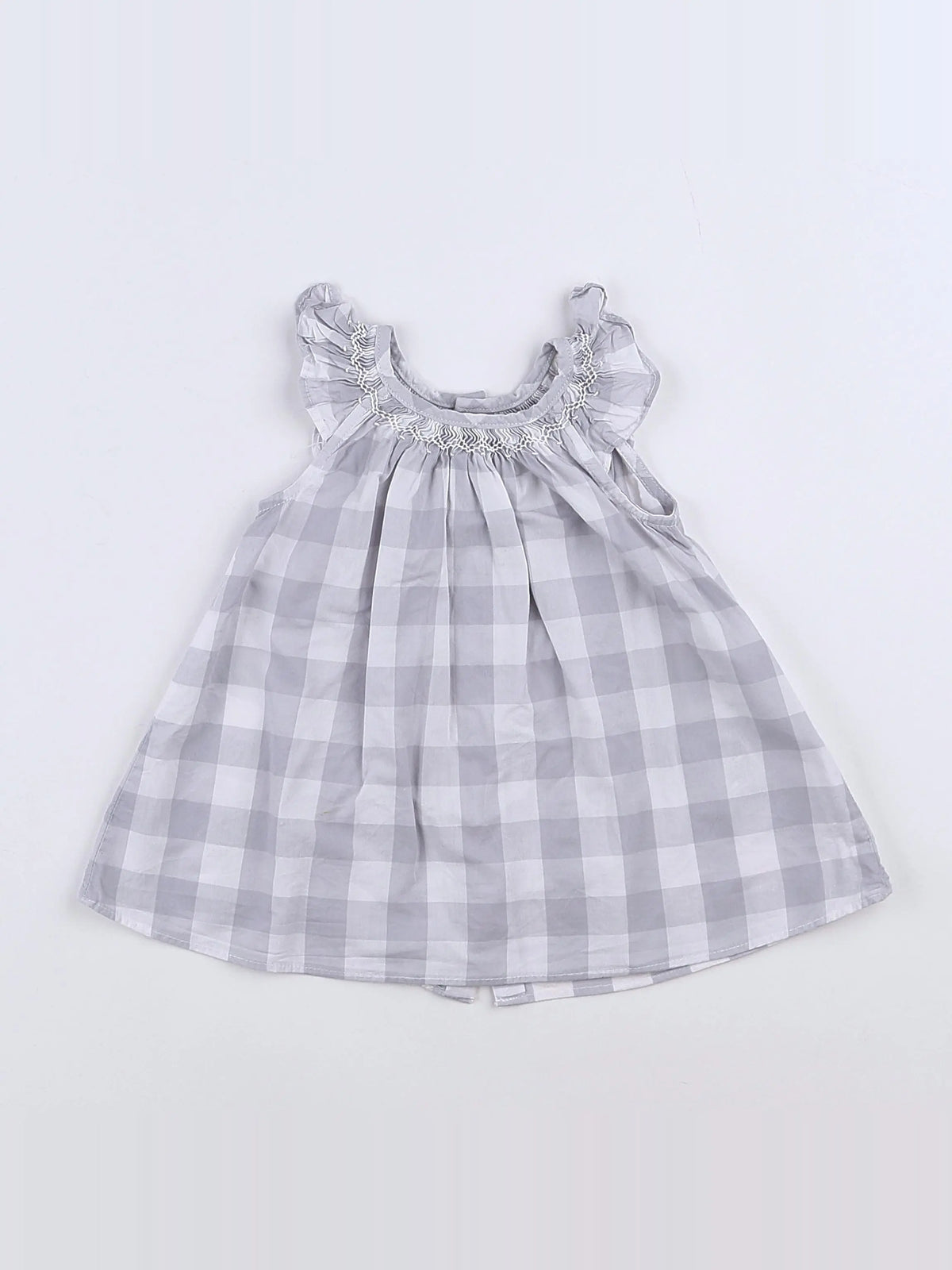 Jacadi - robe blanc, gris - 3 mois