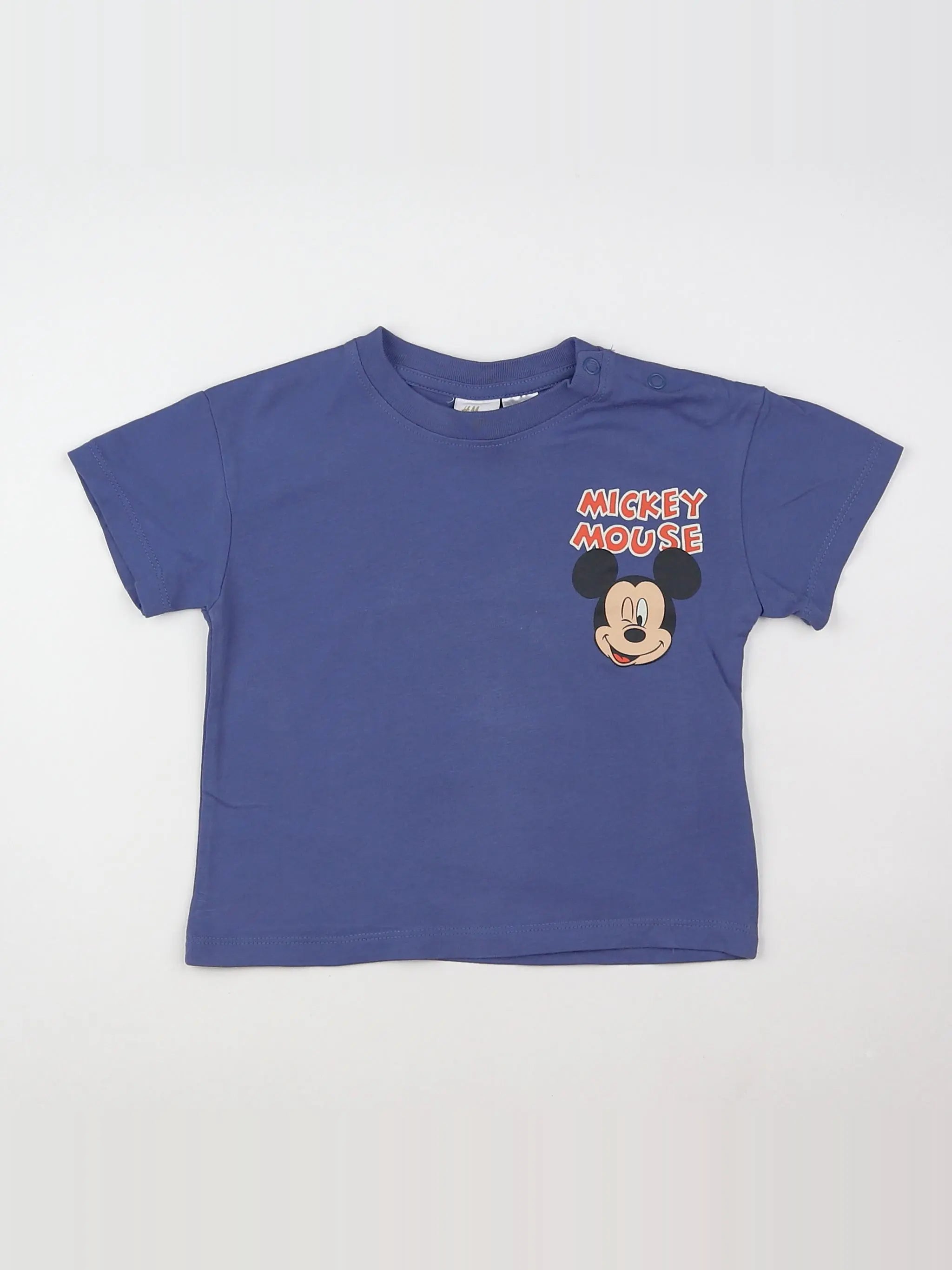 H&M - tee-shirt bleu - 9/12 mois