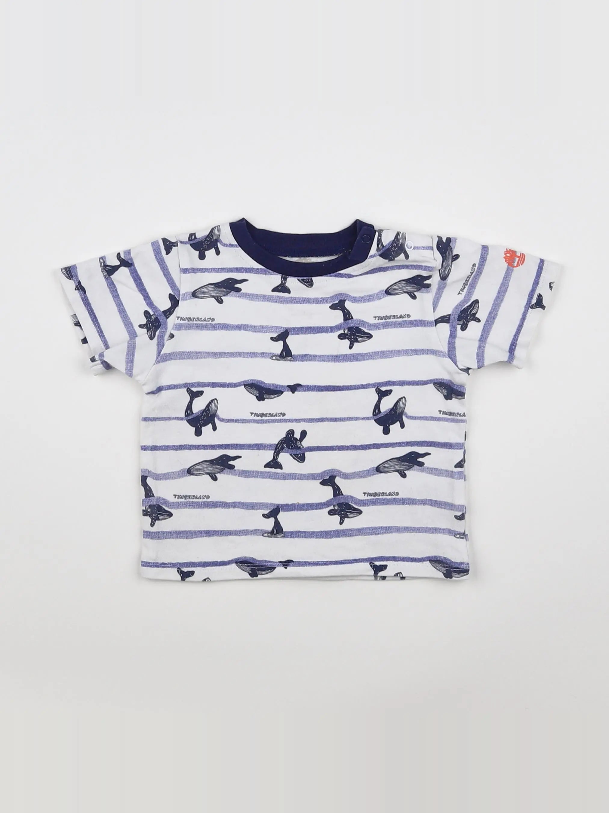 Timberland - tee-shirt blanc, bleu - 12 mois